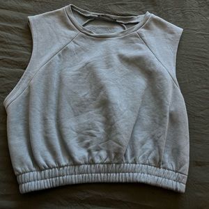 ZARA sleeveless sweatshirt in light blue